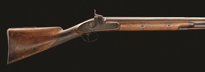 Lot 352 - AN 8 BORE PERCUSSION WILDFOWLING GUN BY GEORGE WALLIS JUNIOR