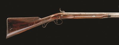 Lot 357 - AN 18 BORE PERCUSSION SPORTING GUN WITH LEFT-HAND LOCK BY PATRICK