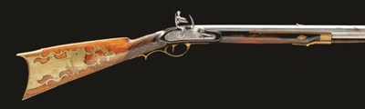Lot 361 - A 40 BORE AMERICAN FLINTLOCK GUN