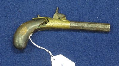 Lot 367 - A 50 BORE PERCUSSION TURN-OFF PISTOL BY BAKER