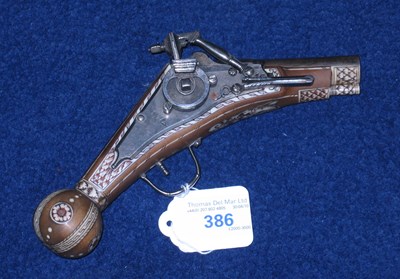 Lot 386 - A FINELY CONSTRUCTED COPY OF A SMALL WHEEL-LOCK HOLSTER PISTOL IN SOUTH GERMAN LATE 16TH CENTURY STY