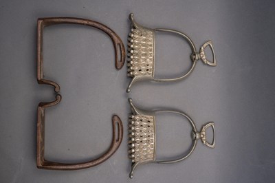 Lot 65 - SEVEN PAIRS OF SOUTH AMERICAN STIRRUPS, LATE 19TH/20TH CENTURY