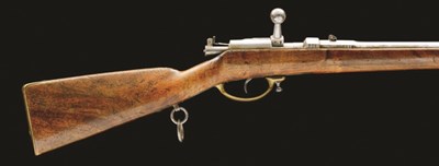 Lot 416 - A .650 CALIBRE PRUSSIAN MODEL 1857 DREYSE SYSTEM NEEDLE-FIRE RIFLED CARBINE