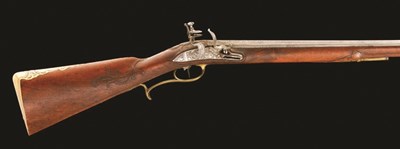 Lot 449 - A .600 CALIBRE BAVARIAN FLINTLOCK SPORTING RIFLE BY ANTON HAAS IN MUNCHEN