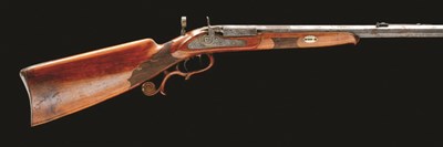 Lot 456 - A SMALL BORE BAVARIAN GALLERY GUN BY RIEGER IN MÃœNCHEN