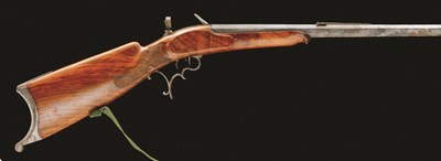 Lot 457 - A SMALL BORE BAVARIAN GALLERY GUN BY WEILHAMMER IN TEGERNSEE