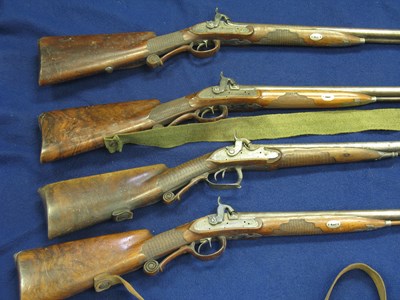 Lot 461 - A COMPOSED SET OF FOUR D.B. BAVARIAN SPORTING GUNS BY RIEGER IN MÃœNCHEN