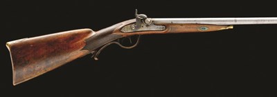 Lot 462 - AN 18 BORE D.B. GERMAN PERCUSSION SPORTING GUN