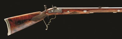Lot 463 - A 7MM BAVARIAN PERCUSSION SPORTING RIFLE BY F. BAADER IN MÃœNCHEN