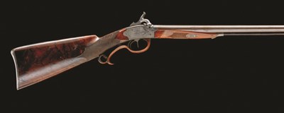 Lot 469 - A 16 BORE D.B. BAVARIAN PERCUSSION SPORTING GUN BY BRUNER IN MÃœNCHEN