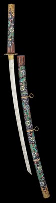 Lot 5 - â€¡A LARGE JAPANESE CLOISONNÃ‰ SWORD (TACHI)