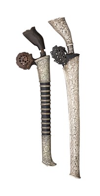 Lot 13 - â€¡TWO MALAYSIAN DAGGERS (BADE BADE), 19TH CENTURY