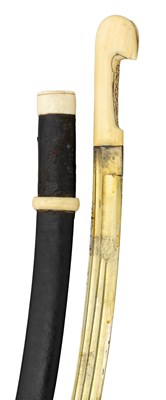 Lot 24 - â€¡ËœAN IVORY MOUNTED COSSAK SWORD (SHASQA)