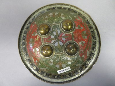 Lot 26 - â€¡TWO SMALL INDIAN SHIELDS (DHAL) IN 19TH CENTURY STYLE