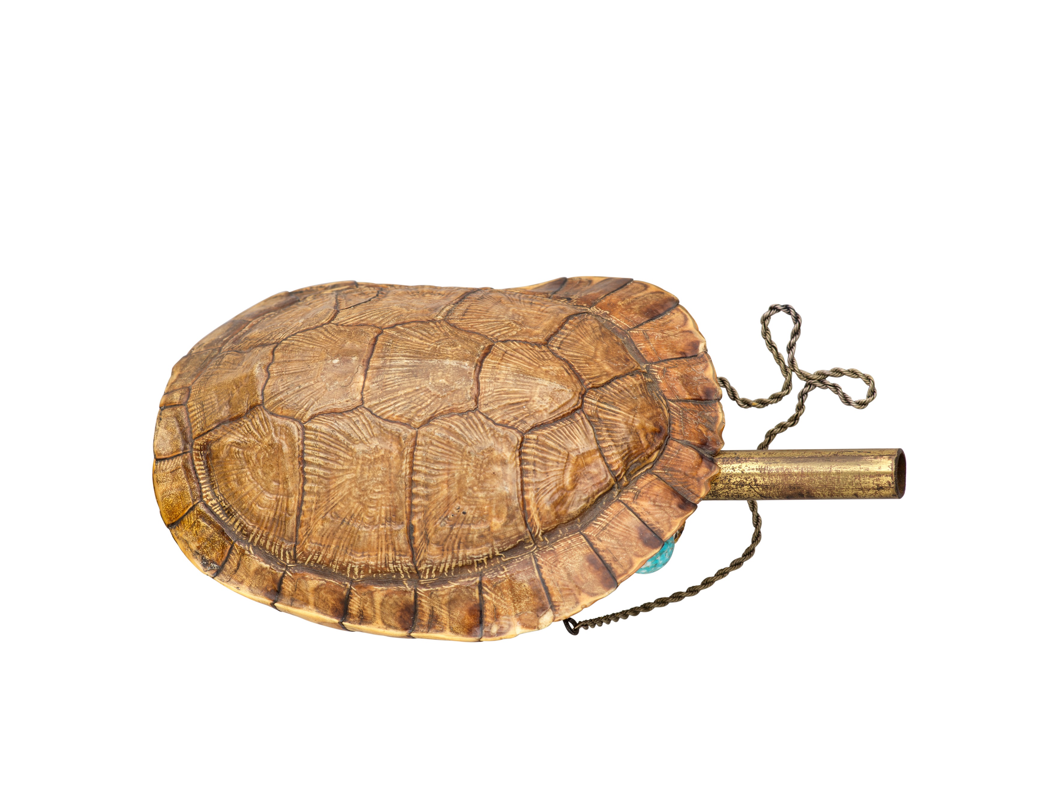 Lot 28 - ‡˜A TORTOISESHELL FLASK