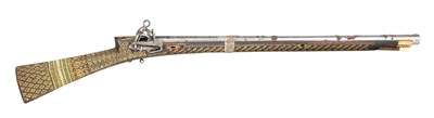 Lot 35 - â€¡ËœAN 18 BORE OTTOMAN MIQUELET-LOCK RIFLE (SHISHANA)