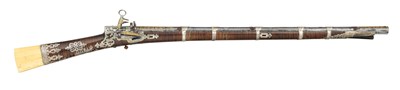 Lot 44 - â€¡ËœA  28 BORE OTTOMAN BALKAN MIQUELET-LOCK RIFLE (SHISHANA)