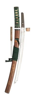 Lot 64 - A SHINSHINTO AIKUCHI WAKIZASHI