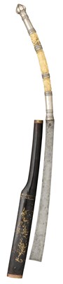 Lot 84 - ËœA RARE SIAMESE (THAI) IVORY AND SILVER-MOUNTED SWORD