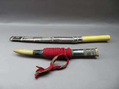 Lot 95 - A BURMESE DAGGER (DHA) AND ANOTHER