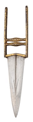 Lot 116 - A LARGE INDIAN DAGGER (KATAR)