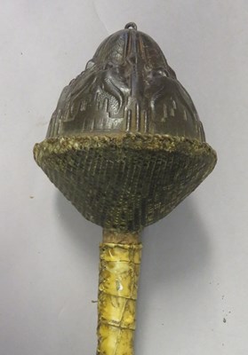 Lot 152 - AN UNUSUAL SCEPTRE, LATE 19TH CENTURY, PROBABLY FOR A SUDANESE CHIEFTAIN