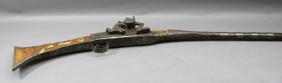 Lot 165 - A 20 BORE NORTH AFRICAN SNAPHAUNCE MUSKET