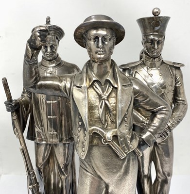 Lot 132 - A SET OF THREE VICTORIAN SILVER FIRST CHINA WAR FIGURES, HUNT & ROSKELL, LONDON, 1843/44