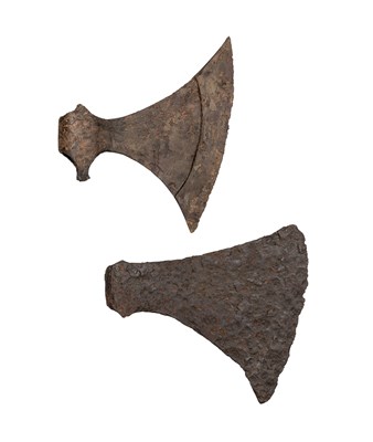 Lot 202 - TWO VIKING AXE-HEADS