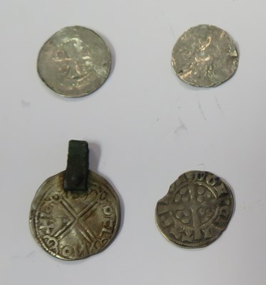 Lot 226 - ONE GOLD AND TEN SILVER COINS, VIKING AND OTHER, AND FURTHER JEWELLERY