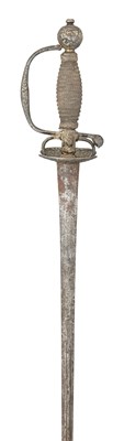 Lot 235 - A FRENCH SILVER-HILTED SMALL-SWORD