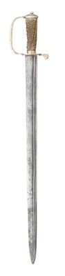 Lot 242 - A SILVER-HILTED HUNTING SWORD