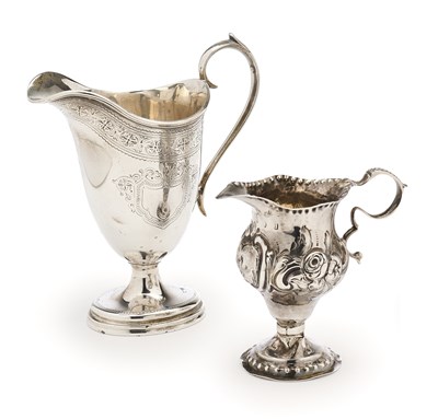 Lot 122 - A VICTORIAN SILVER MILK JUG, JACKSON & CHASE, LONDON, 1881