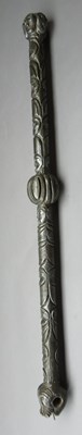 Lot 254 - A CHISELLED IRON HAFT AFTER THE RUSSIAN 17TH CENTURY STYLE