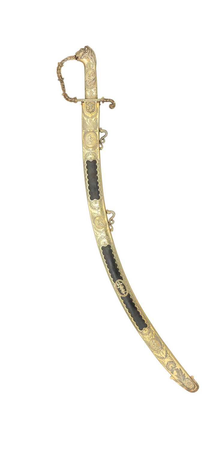 Lot 274 - A FINE SILVER-GILT-MOUNTED SWORD PRESENTED TO CAPTAIN WILLIAM AUGUSTUS MONTAGU OF HIS MAJESTY'S