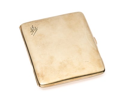 Lot 187 - A GOLD CIGARETTE CASE, HORACE WOODWARD & CO. LTD., BIRMINGHAM, 1917