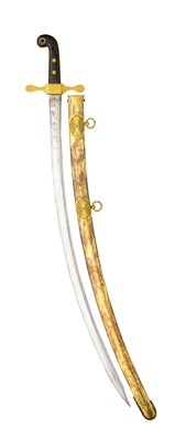 Lot 286 - A MAMELUKE-HILTED OFFICER'S SWORD RETAILED BY GILL