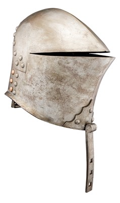 Lot 294 - A JOUSTING HELM IN THE ITALIAN LATE 15TH CENTURY FASHION