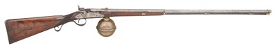 Lot 356 - â€¡A RARE 80 BORE CASED GLOBE RESERVOIR AIRGUN BY H.W.MORTIMER & CO.