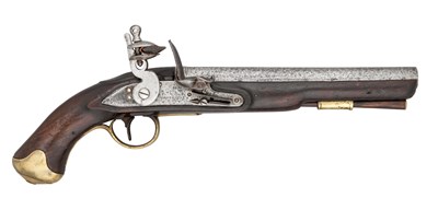 Lot 380 - â€¡A 16 BORE FLINTLOCK LIGHT DRAGOON PISTOL FOR THE PERCY TENANTRY VOLUNTEERS BY MORTIMER