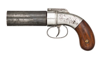 Lot 387 - â€¡A .28 CALIBRE SIX-SHOT PERCUSSION MANHATTAN FIREARMS COMPANY PEPPERBOX REVOLVER