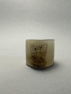 Lot 79 - FOUR CHINESE CARVED JADE ARCHERS RINGS, QING DYNASTY, 18TH/19TH CENTURY