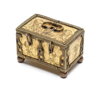 Lot 426 - A FINE SOUTH GERMAN GILT-BRASS CASKET, LATE 16TH/EARLY 17TH CENTURY