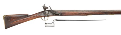 Lot 444 - A .750 CALIBRE INDIA PATTERN FLINTLOCK MUSKET