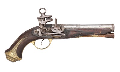 Lot 445 - A 20 BORE SPANISH MIQUELET-LOCK BELT PISTOL