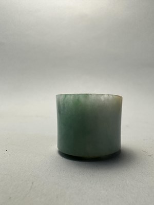 Lot 76 - A GROUP OF SEVEN CHINESE JADE ARCHERS RINGS, QING DYNASTY, 19TH CENTURY