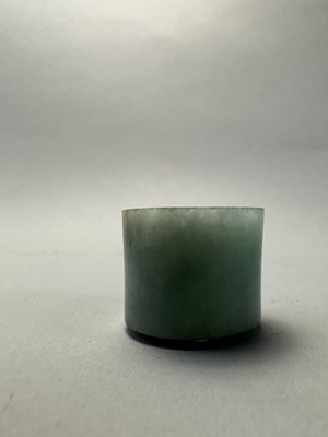 Lot 76 - A GROUP OF SEVEN CHINESE JADE ARCHERS RINGS, QING DYNASTY, 19TH CENTURY