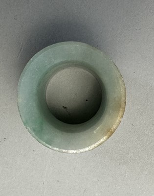 Lot 76 - A GROUP OF SEVEN CHINESE JADE ARCHERS RINGS, QING DYNASTY, 19TH CENTURY