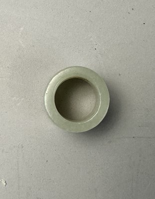 Lot 76 - A GROUP OF SEVEN CHINESE JADE ARCHERS RINGS, QING DYNASTY, 19TH CENTURY