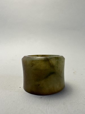 Lot 76 - A GROUP OF SEVEN CHINESE JADE ARCHERS RINGS, QING DYNASTY, 19TH CENTURY